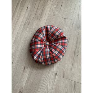 Vintage Tartan Hat Plaid Barret Hat